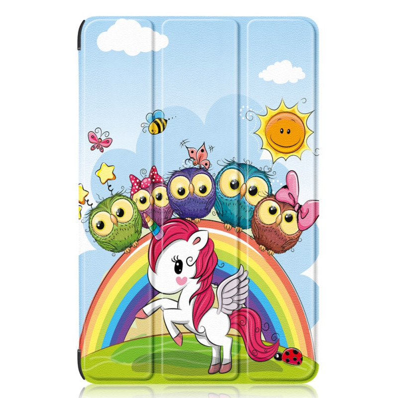 Capa inteligente para Samsung Galaxy Tab S9 FE Plus Happy Unicorn