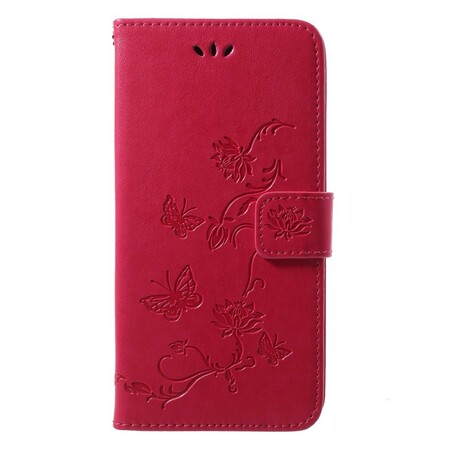 Capa Huawei P20 Pro Borboletas e Flores com Cordão
