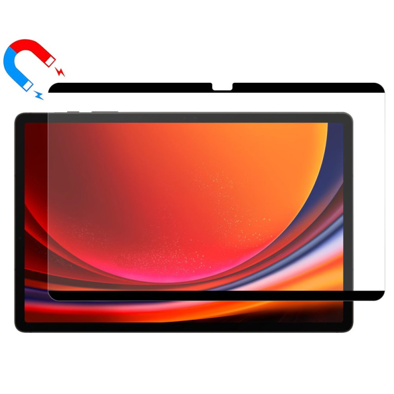 Protetor de ecrã magnético para Samsung Galaxy Tab S9 FE Plus / S9 Plus / S8 Plus / S7 FE PVC Reutilizável