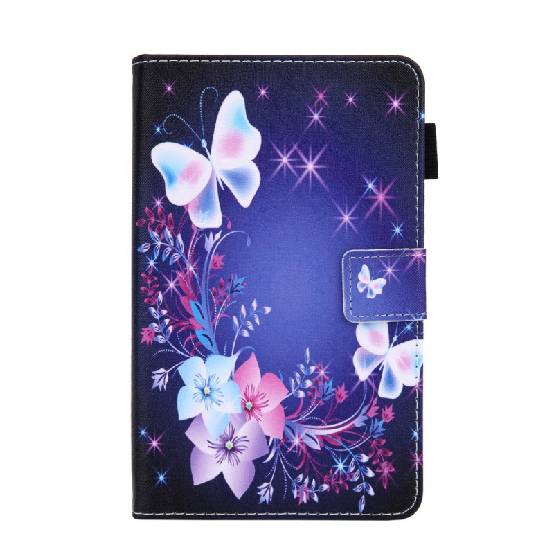Capa para Samsung Galaxy Tab A9 Butterflies in the Night (Borboletas na noite)