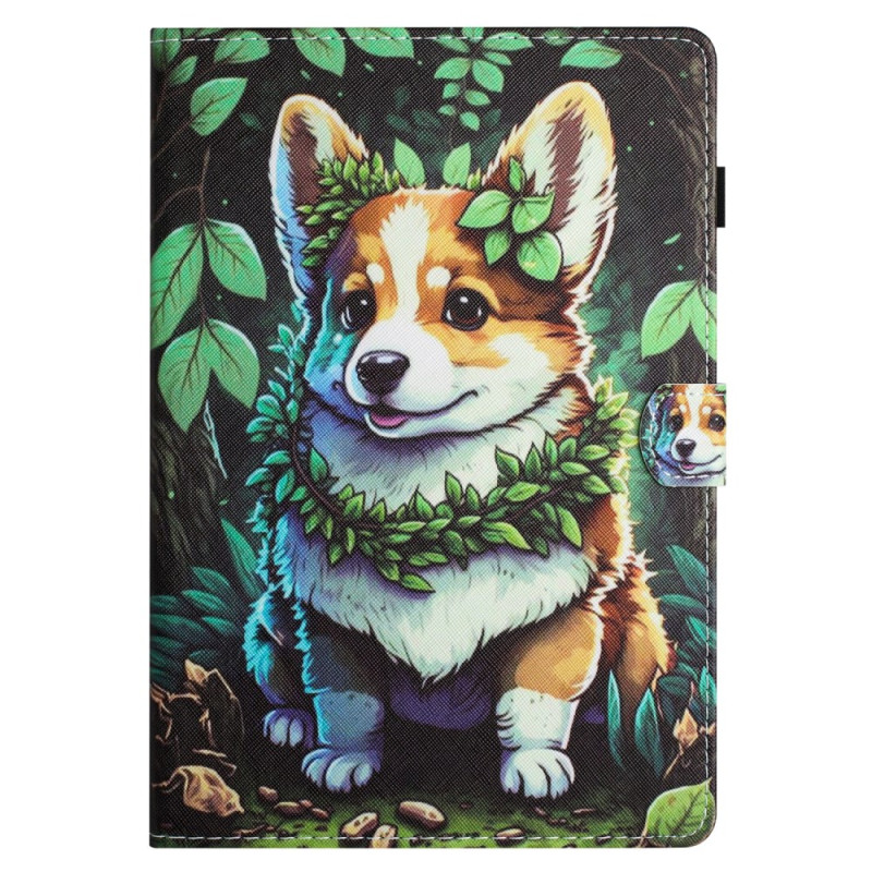 Capa para Samsung Galaxy Tab A11 / A9 Cão e folhas