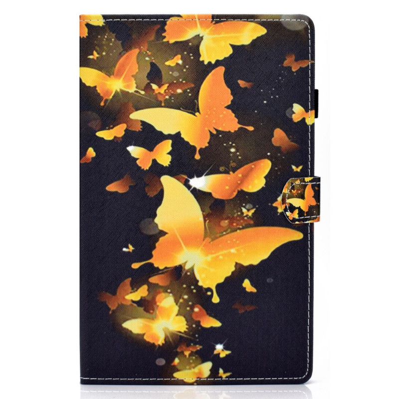 Capa para Samsung Galaxy Tab A9 Gold Butterflies in Flight