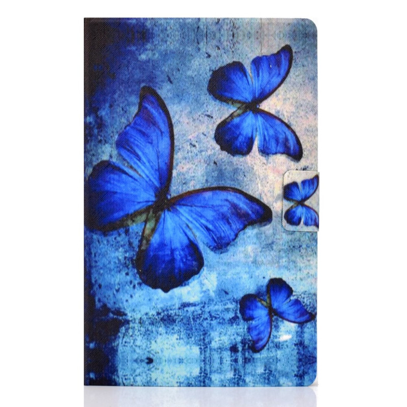 Capa para Samsung Galaxy Tab A9 Watercolour Blue Butterflies