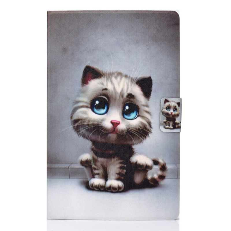 Capa para Samsung Galaxy Tab A11 / A9 Gatinho com olhos azuis