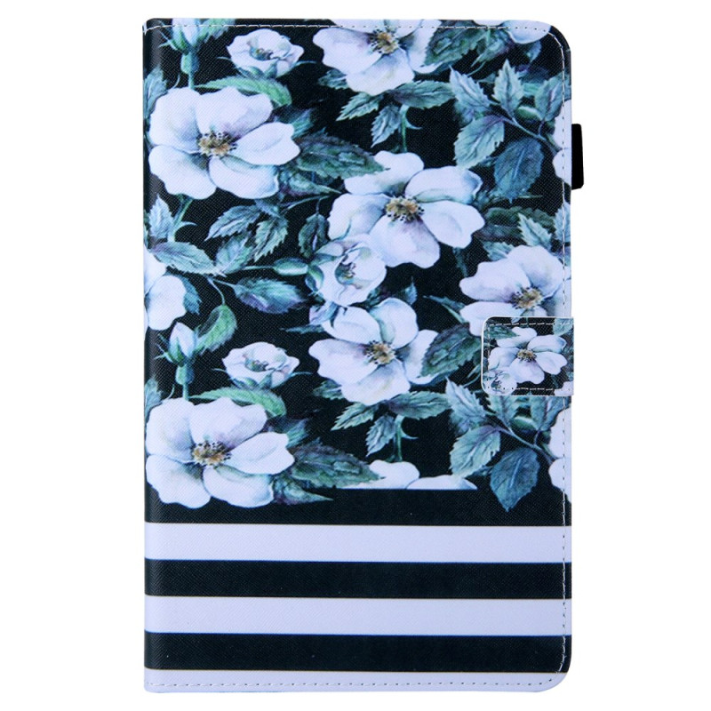 Capa para Samsung Galaxy Tab A11 Plus / A9 Plus Flores e riscas