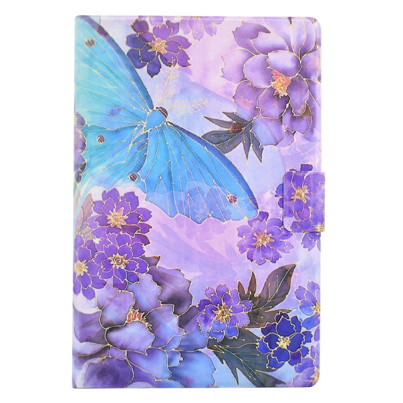 Capa Peony e Butterfly para Samsung Galaxy Tab A9 Plus