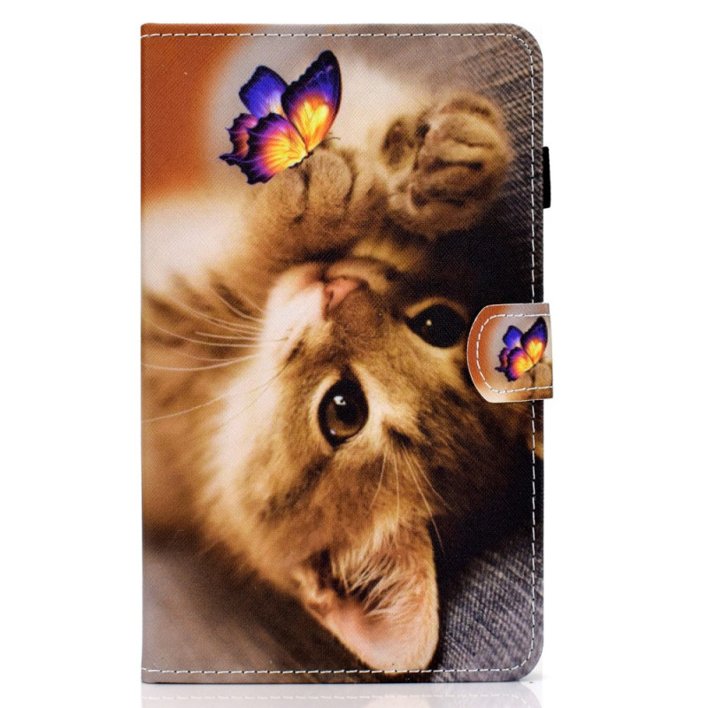 Capa para Samsung Galaxy Tab A9 Plus Borboleta e Gato