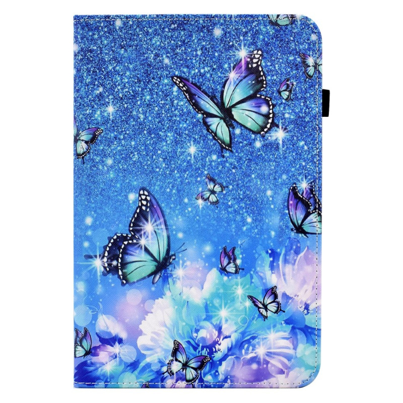 Capa para Samsung Galaxy Tab A9 Plus Flores e borboletas com estilo