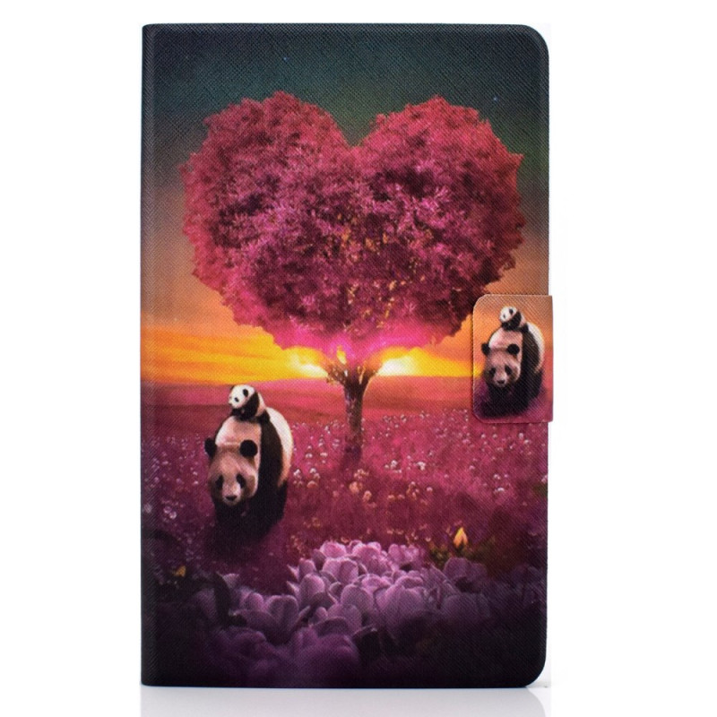 Capa para Samsung Galaxy Tab A9 Plus Coração e Pandas