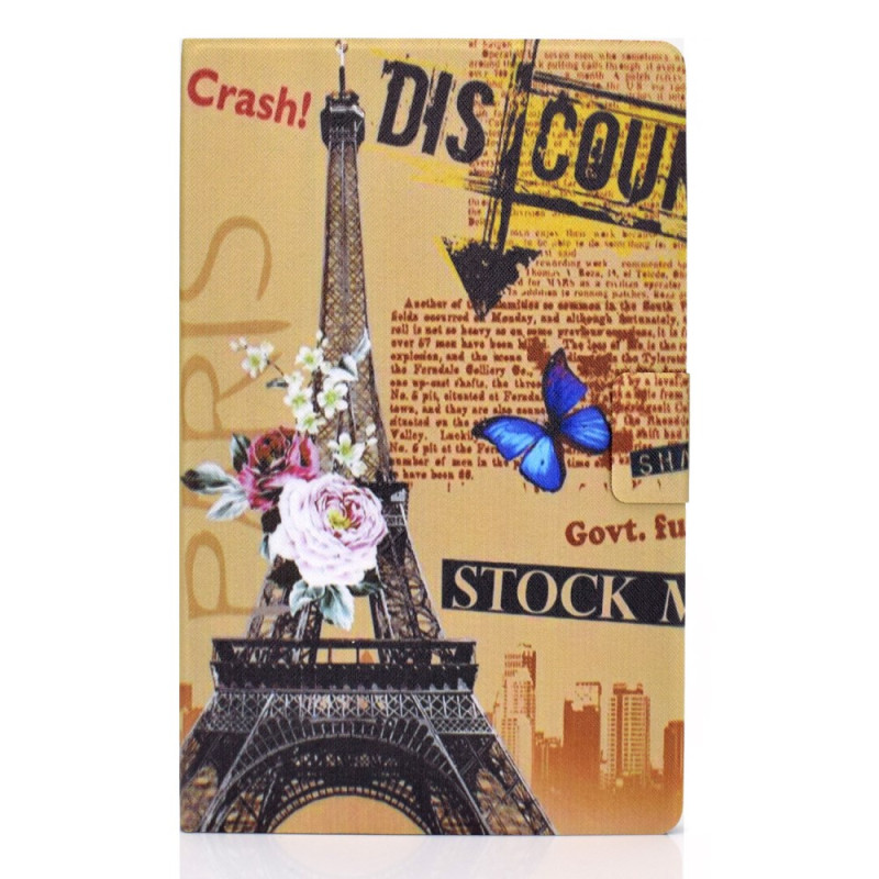 Capa para Samsung Galaxy Tab A11 Plus / A9 Plus Vintage Torre Eiffel