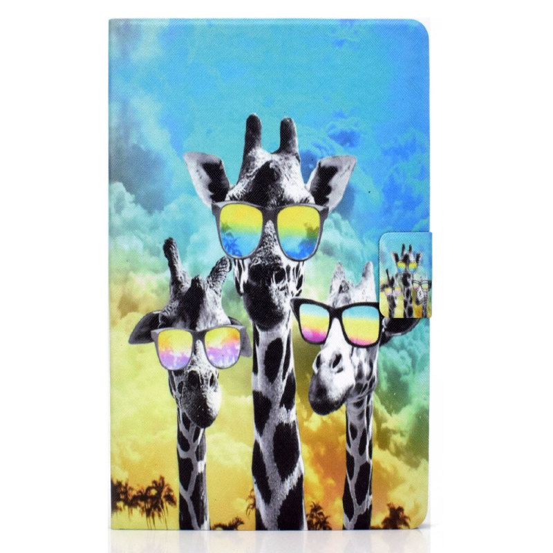 Capa para Samsung Galaxy Tab A9 Plus Girafas com óculos