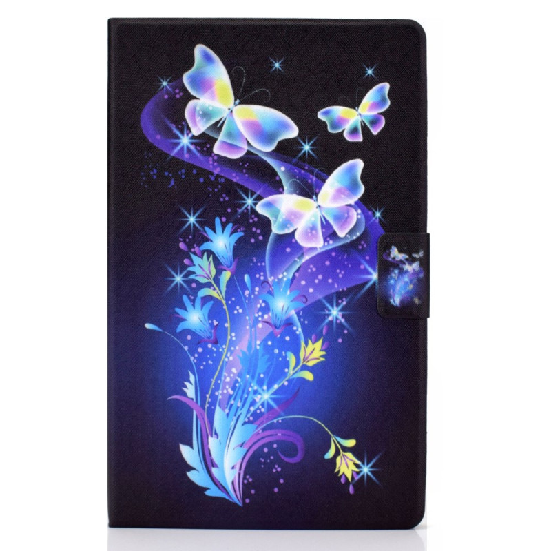 Capa para Samsung Galaxy Tab A9 Plus Estilo borboletas e flores Fluo