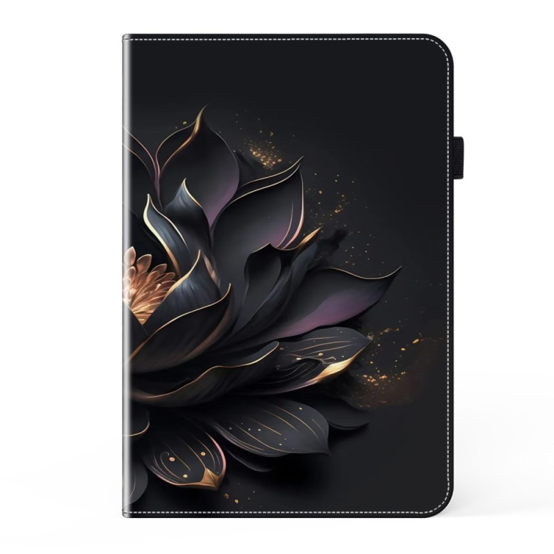 Capa de flores para Samsung Galaxy Tab A11 Plus / A9 Plus Preto