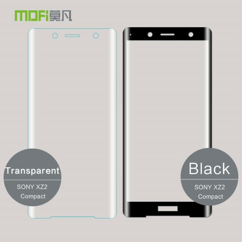 Protecção de vidro curvo temperado para Sony Xperia XZ2 Compact MOFI