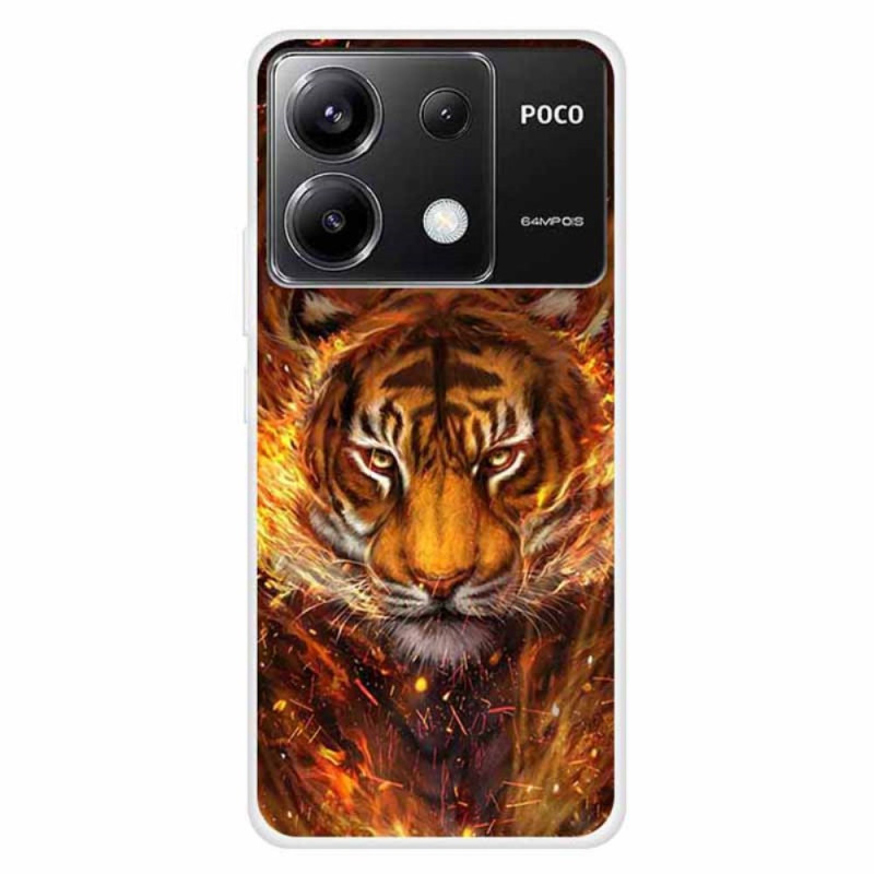 Capa Tigre Flamejante Xiaomi Redmi Note 13 Pro 5G / Poco X6 5G