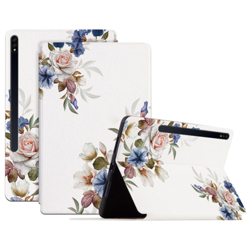 Capa floral para Samsung Galaxy Tab S8 / S7