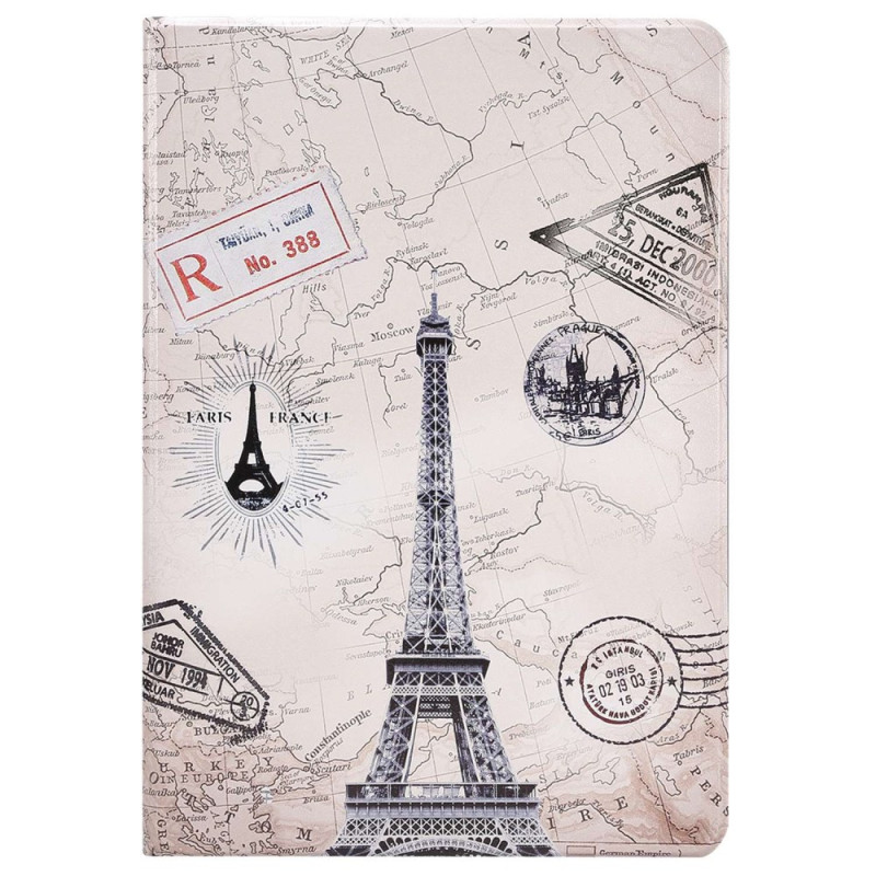 Capa para Samsung Galaxy Tab S8 Padrão da Torre Eiffel