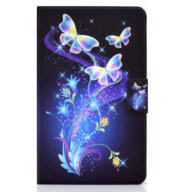 Capa para Samsung Galaxy Tab S8 / S7 Voo de borboletas fluorescentes