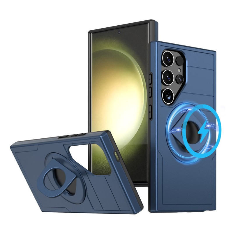 Samsung Galaxy S24 Ultra 5G Metal Effect Case Compatível com MagSafe