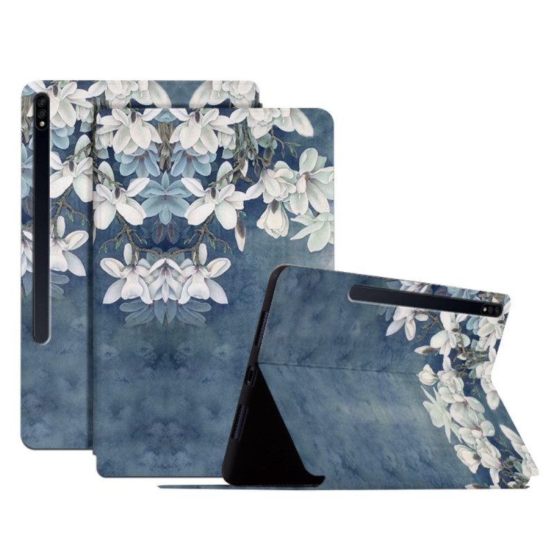Capa floral para Samsung Galaxy Tab S8 Plus / S7 Plus / S7 FE
