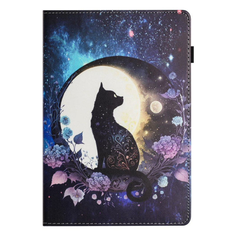 Capa para Samsung Galaxy Tab A8 (2022) / (2021) Gato e Lua