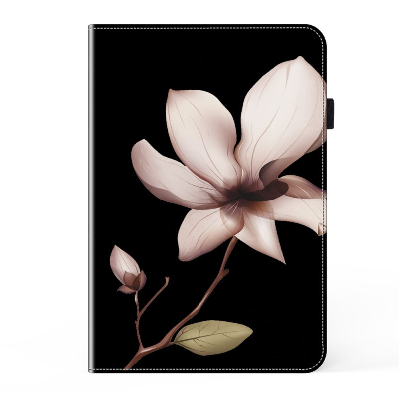Capa Samsung Galaxy Tab A8 10.5 (2021) / (2022) Capa anti-queda para tablet com fecho elástico e motivo floral cor-de-rosa