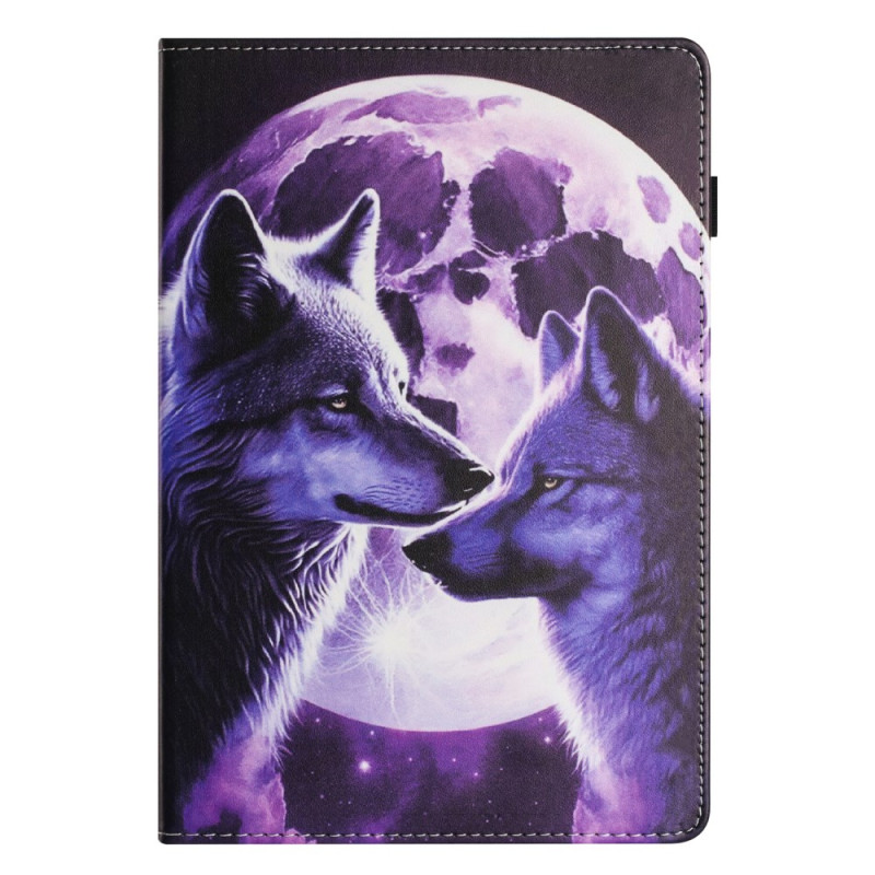 Capa para Samsung Galaxy Tab A7 (2022) / (2020) Lua e Lobos