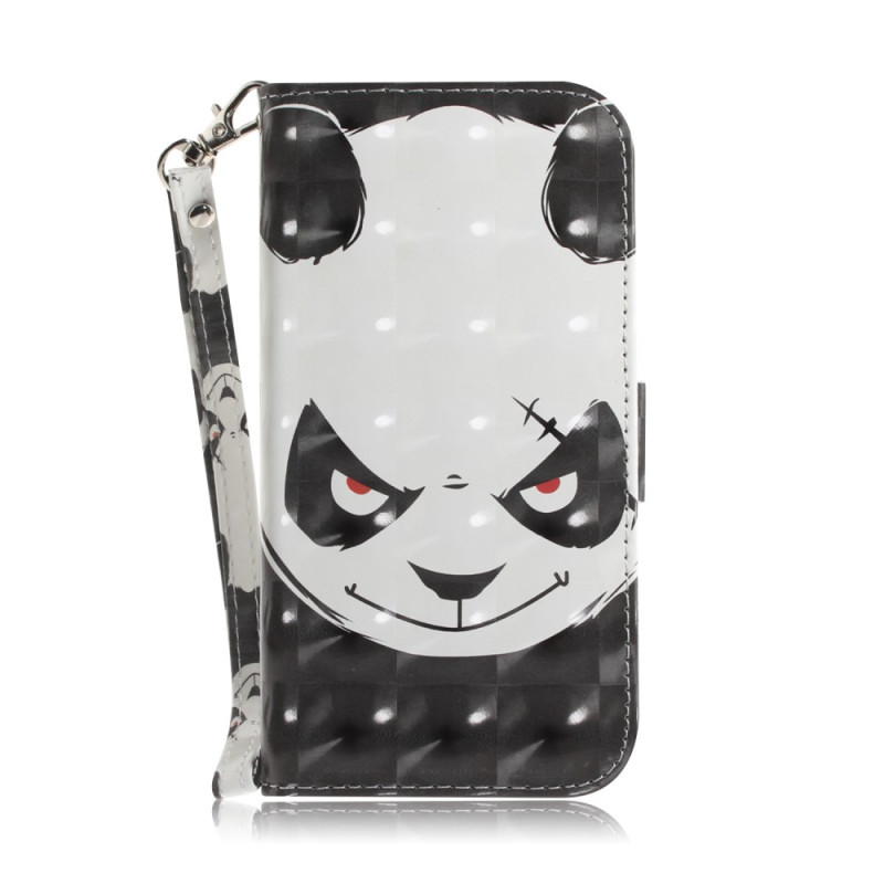 Capa com cordão para Poco F5 Angry Panda