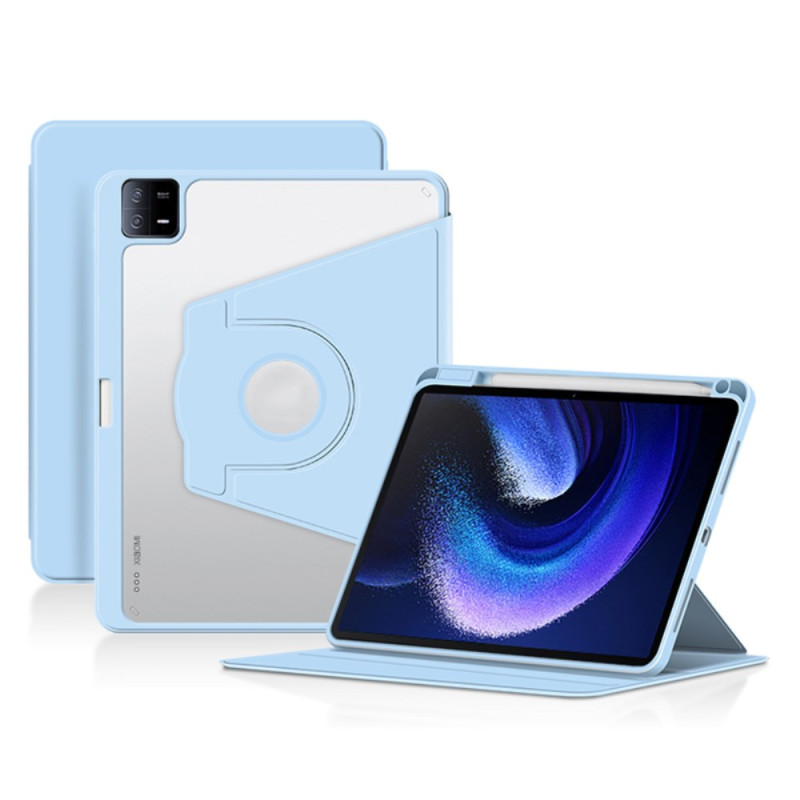 Capa de couro sintético rotativa para Xiaomi Pad 6