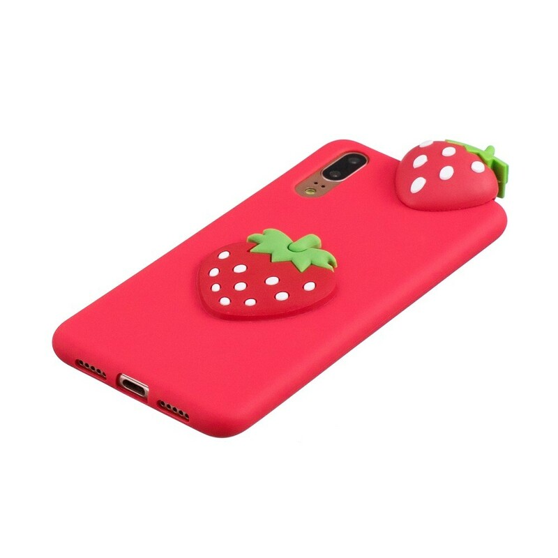 Capa Huawei P20 3D Strawberry