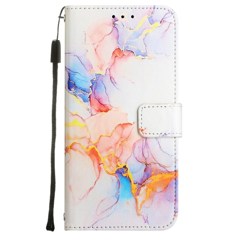 Capa de mármore Xiaomi Redmi Note 13 5G com cordão e alça de ombro