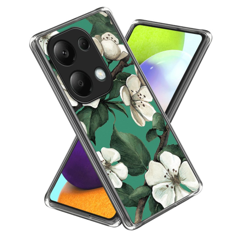 Capa Xiaomi Redmi Note 13 Pro 4G / Poco M6 Pro 4G Flores brancas