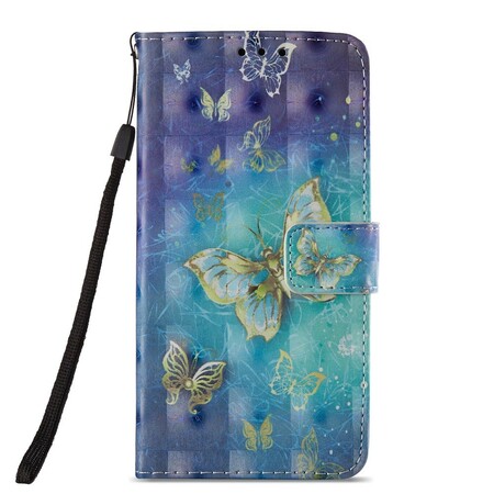 Capa Huawei P20 Lite Golden Butterflies 3D
