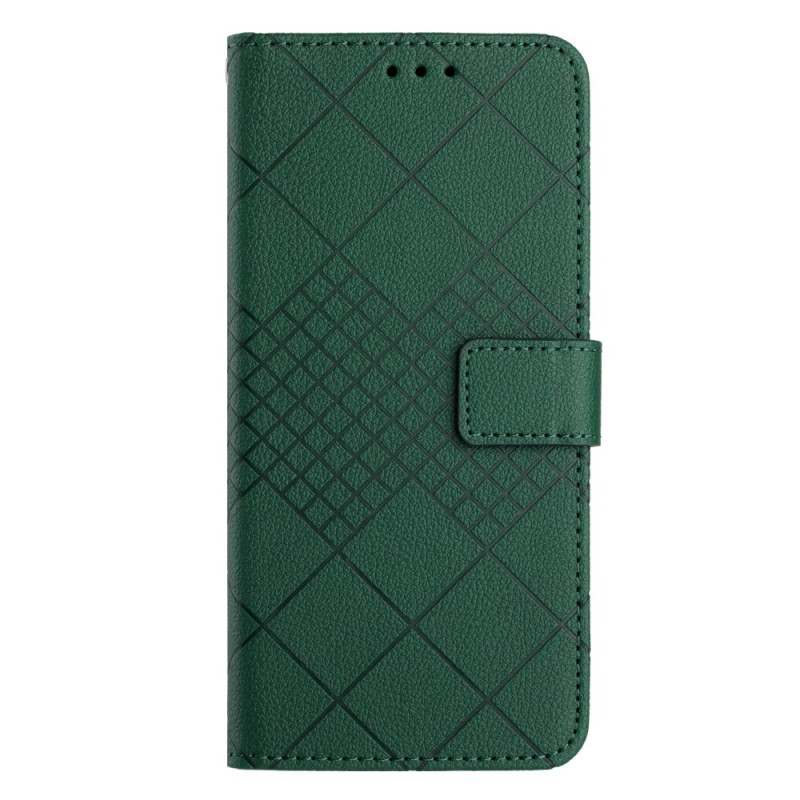 Capa Samsung Galaxy M15 5G Textura Litchi Losanges à Lanière