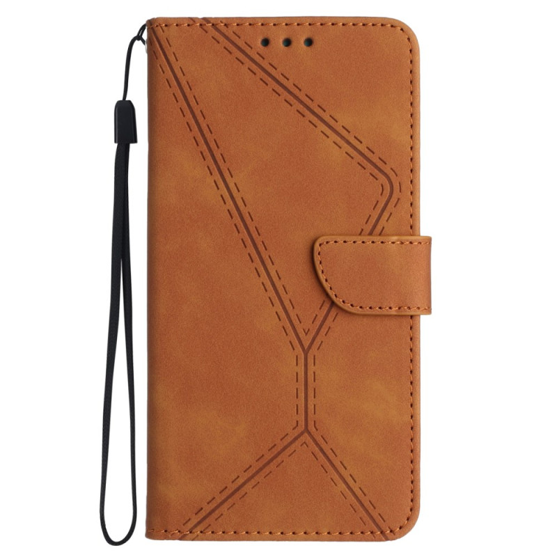 Capa com cordão para Samsung Galaxy M55 5G Linhas e pontos