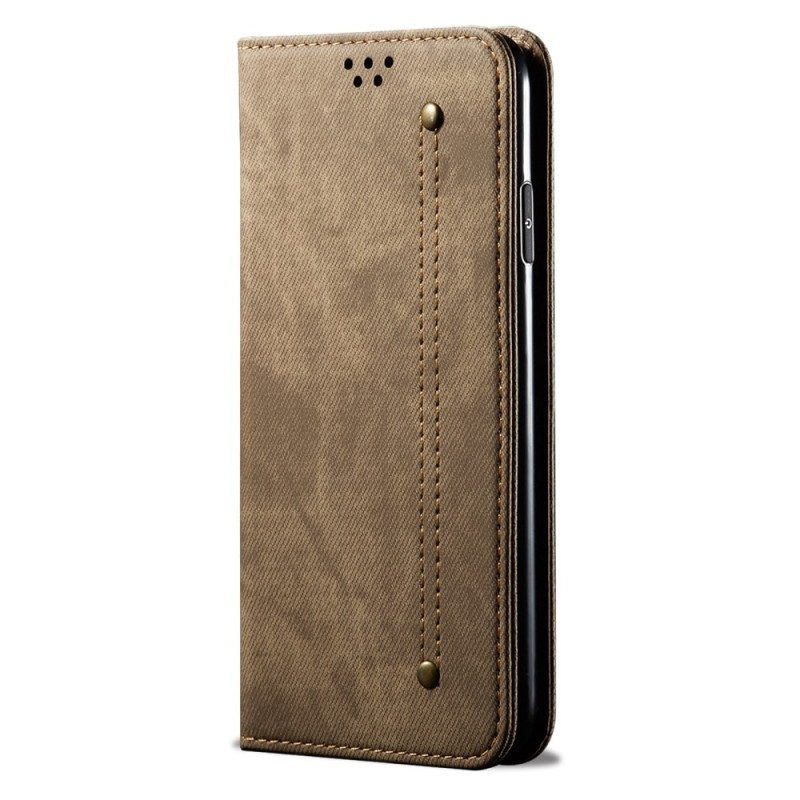 Capa Flip Cover Samsung Galaxy M55 5G Jeans Tecido