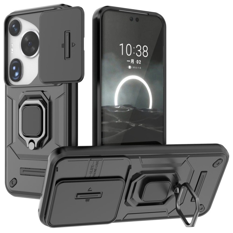 Capa Huawei Pura 70 Ultra Ring com proteção deslizante para a protecção para lente
