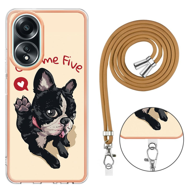 Oppo A58 String Case Dog Give Ne Five