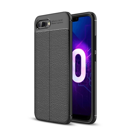 Huawei Honor 10 Leather Case Litchi Linha dupla