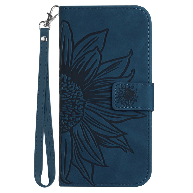 Capa com cordão para Oppo A58 Sunflower