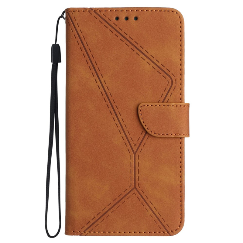 Capa com cordão para Oppo A58 Linhas e pontos