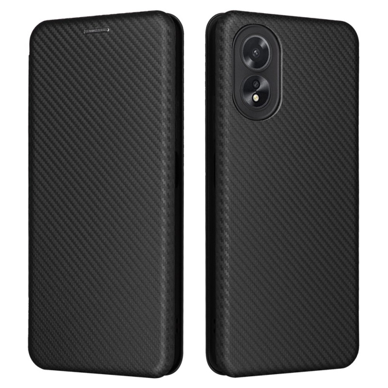 Capa Flip Cover Oppo A38 Fibra de carbono