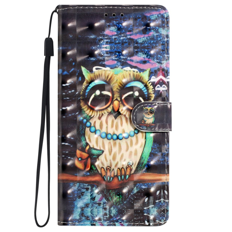 Capa com cordão para Oppo A78 3D Owl