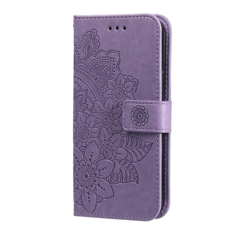 Capa Oppo A78 com padrão floral e correia