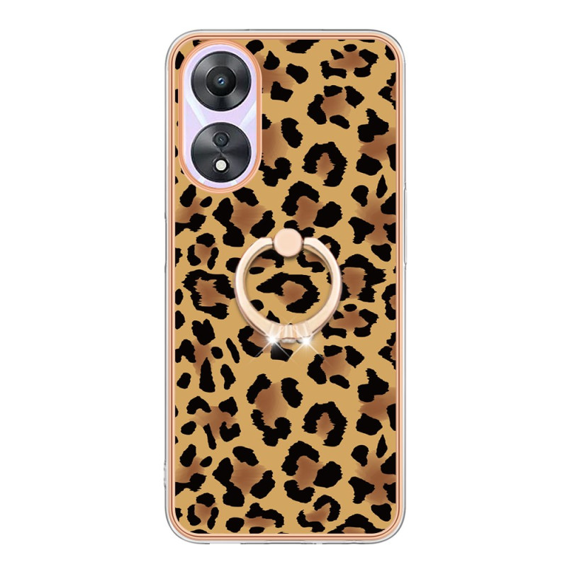 Capa Oppo A78 5G Suporte para Anel Leopardo