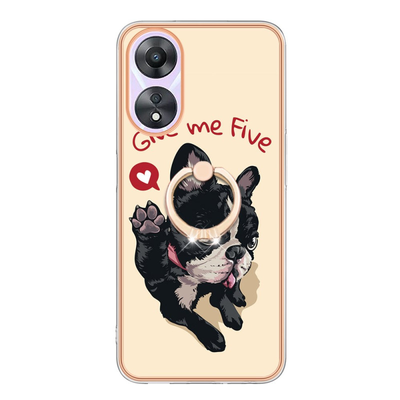 Capa Oppo A78 5G com anel de suporte - Dog Give Me Five