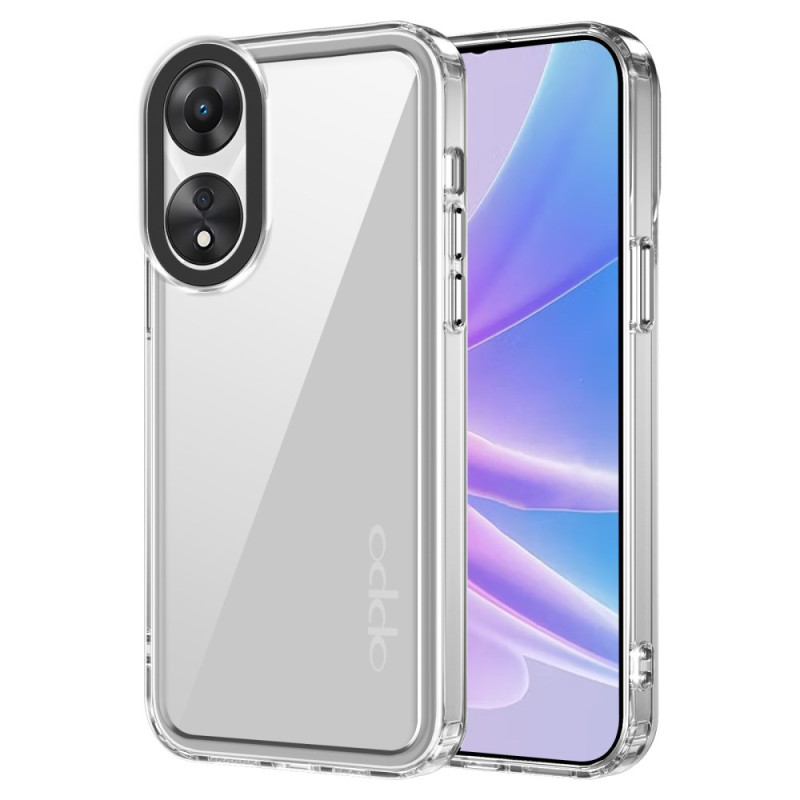 Oppo A78 5G Clear Case Bordos estilo metal