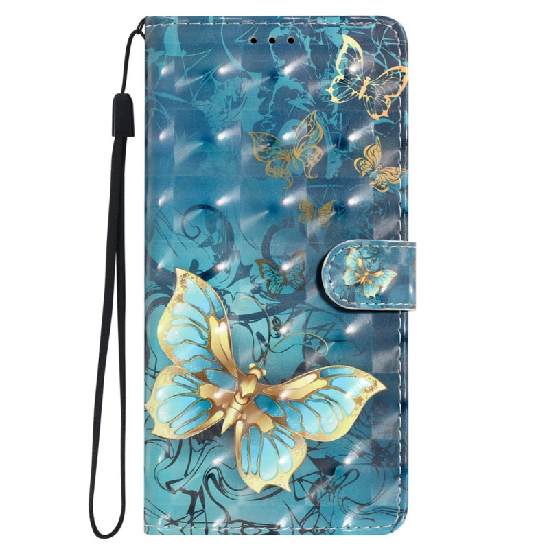 Capa com fita adesiva Oppo A98 5G 3D Butterflies