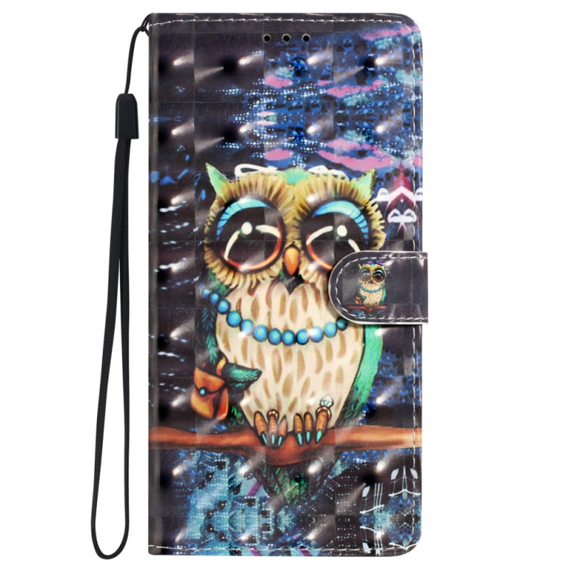 Capa com cordão para Oppo A98 5G 3D Owl