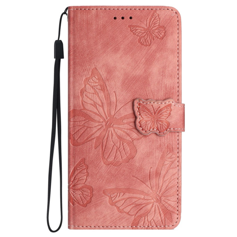 Capa Oppo A98 5G Efeito camurça Borboletas